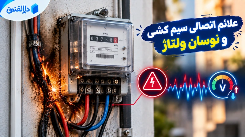 اتصالی سیم کشی و نوسان ولتاژ کنتور